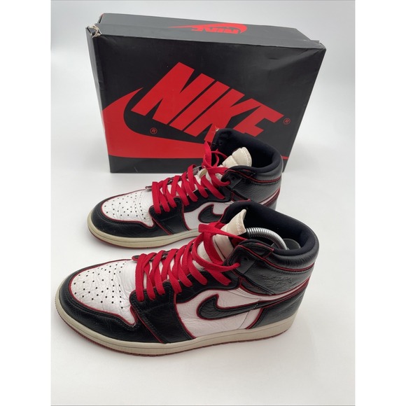 Nike Jordan 1 Retro High OG Bloodline 2019 Mens Size 10 Red Black White 55508806 - Picture 1 of 12
